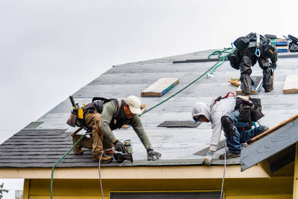 Professional Gutter Installation technician working in Rushville, IL